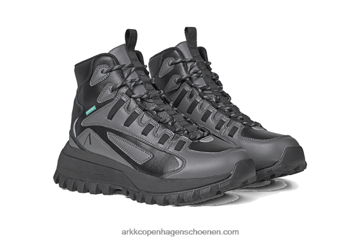 ARKK Copenhagen B82X163 zwarte kasteelrots vrouwen apaze hightop leer hl t-s19